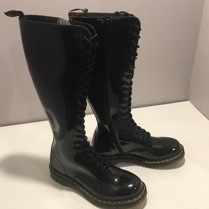 Dr. Martens Patent Leather Combat Boots